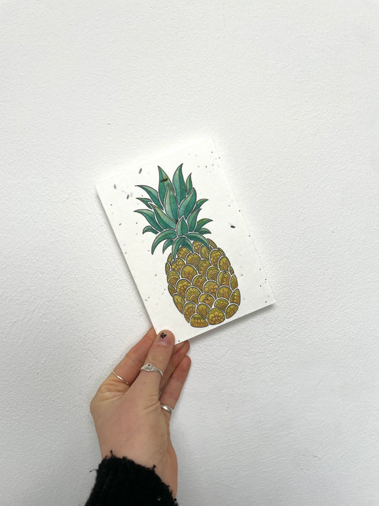 Pineapple Mandala Plantable Seed Card