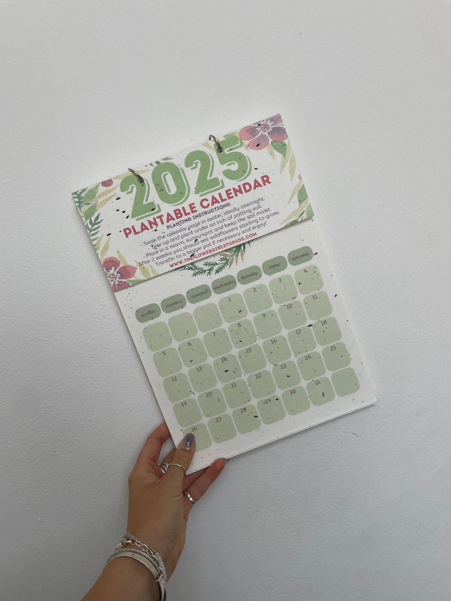 2025 Plantable Calendar - Floral Wreaths